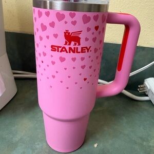 Stanley Pink Heart Design Tumbler